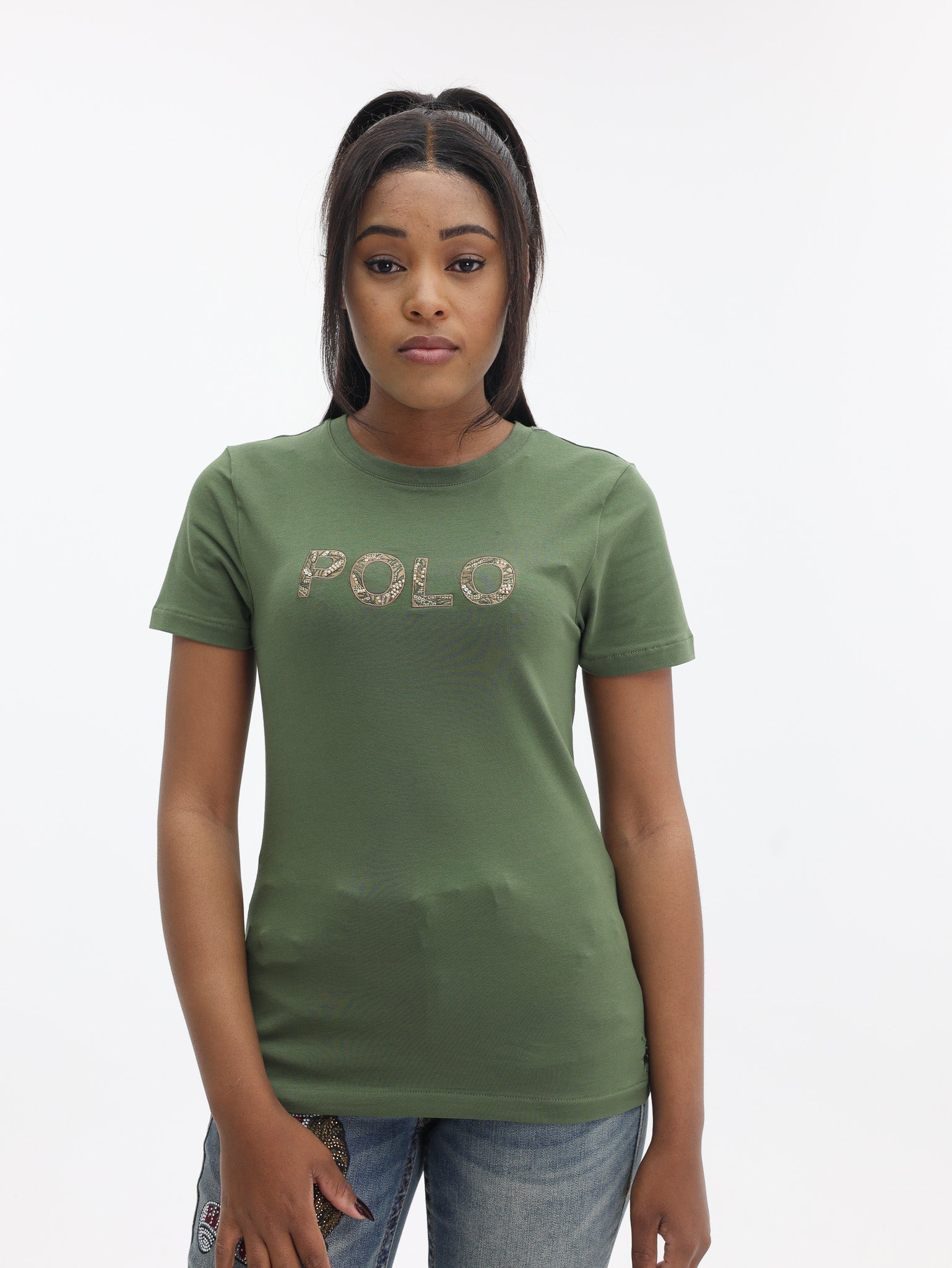 Polo Ladies T-shirt Logo Olive